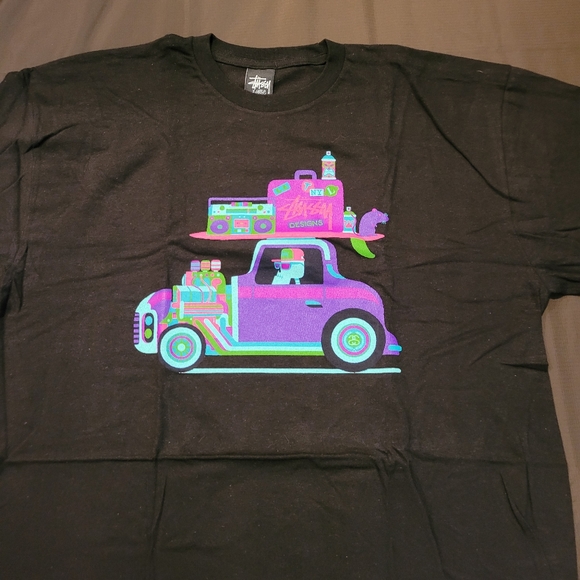 Stussy X Adrian Johnson Hot Rod Tee. - Picture 2 of 6